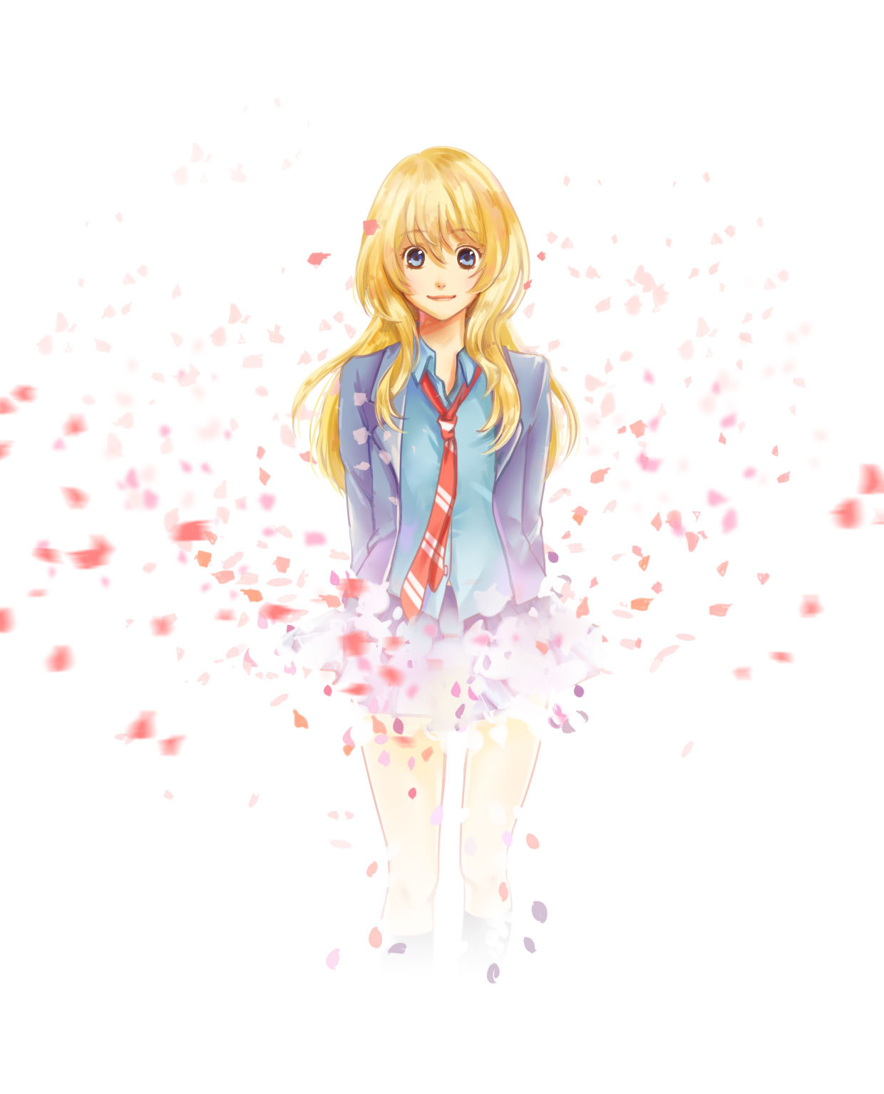 Shigatsu wa Kimi no Uso - Shigatsu wa Kimi no Uso, Anime Art, Аниме, Miyazono kaori, Arima Kousei, Pixiv, Длиннопост, Подборка