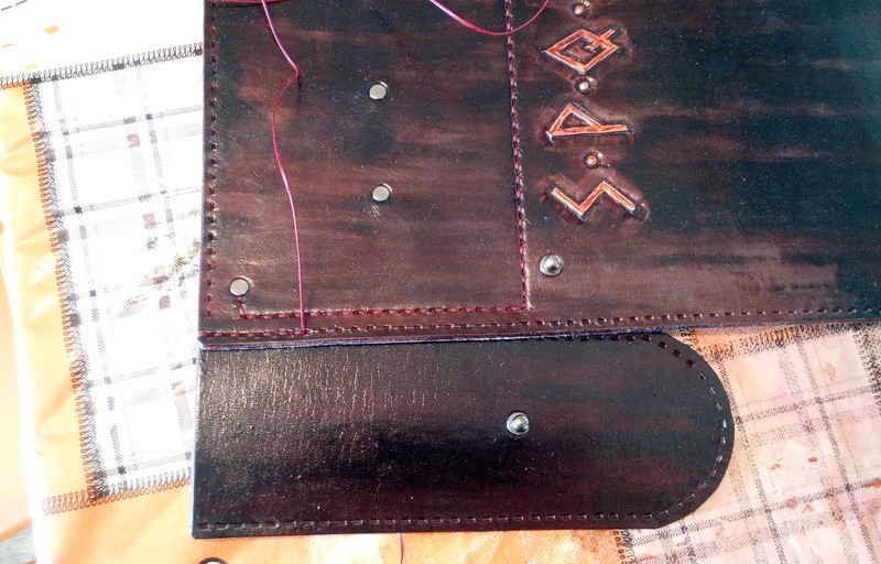 Bag SPQR - My, Embossing on leather, Needlework with process, Сумка, , , Leather products, Handmade, Longpost