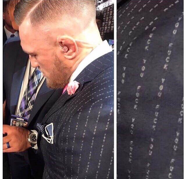 suit for meetings with superiors - Conor McGregor, Floyd Mayweather