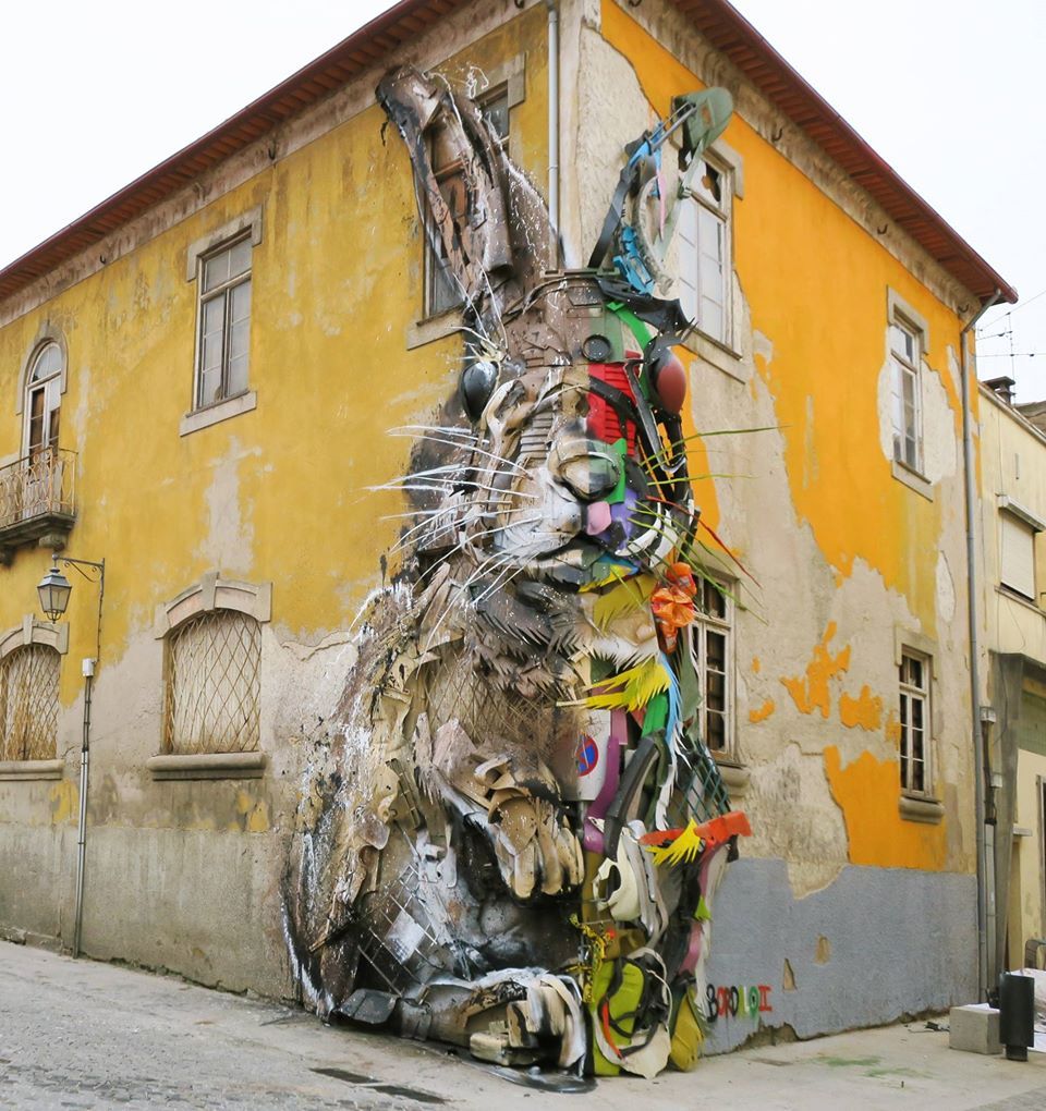 STREET ART FROM GARBAGE FROM Bordalo II - Street art, With your own hands, Do it yourself, Art from trash, Sculpture, Longpost