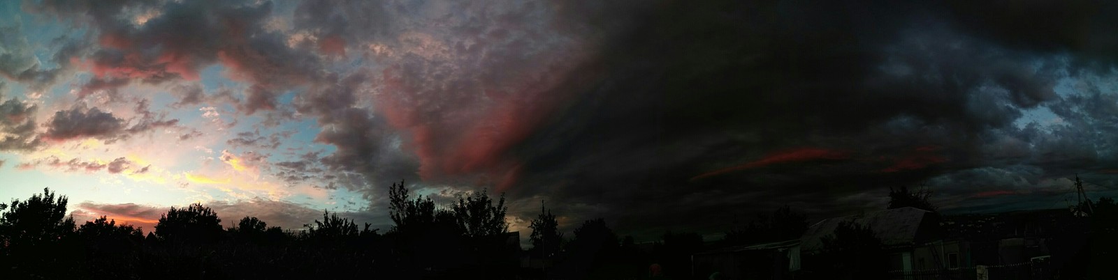 Before the storm - My, Панорама, The photo, Thunderstorm, Sky, The clouds