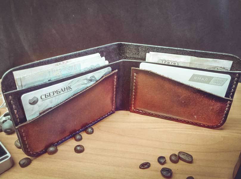 DIY leather wallet or handmade leather - My, Handmade, Leather, Leather, Wallet, Hobby, Longpost