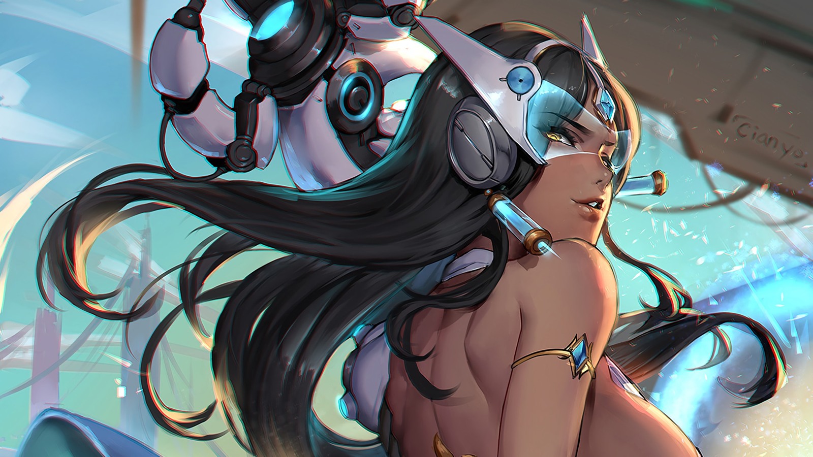 A little symmetry in the tape - Art, Overwatch, Blizzard, Symmetra