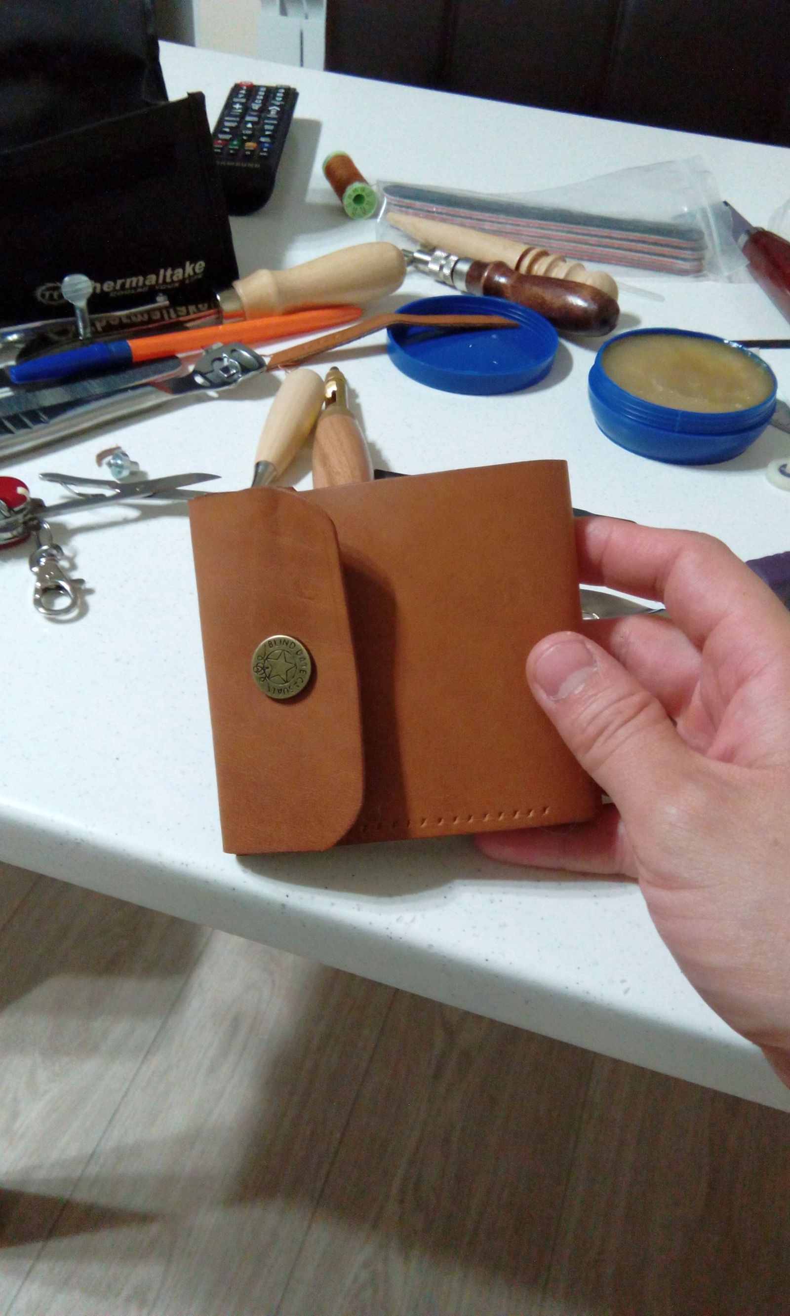 how i made the wallet - My, Leather craft, Leather, Wallet, Longpost