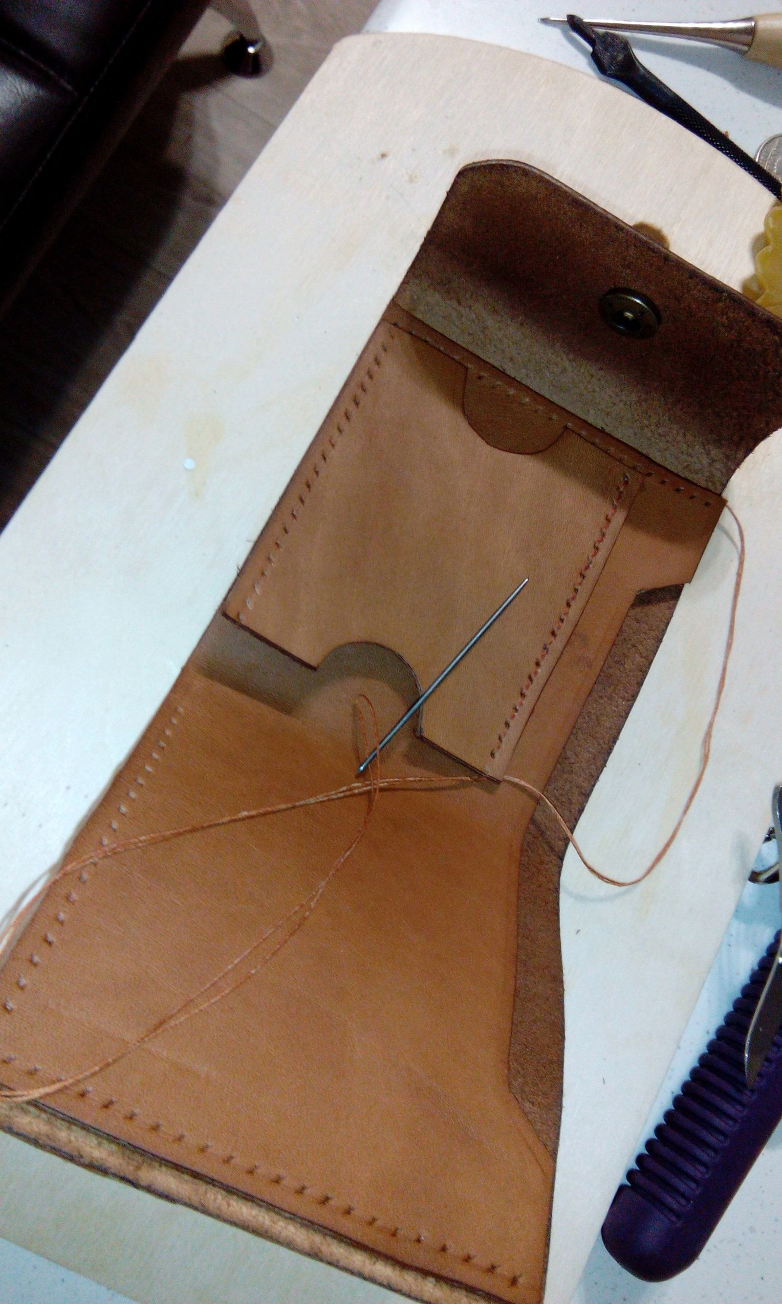 how i made the wallet - My, Leather craft, Leather, Wallet, Longpost