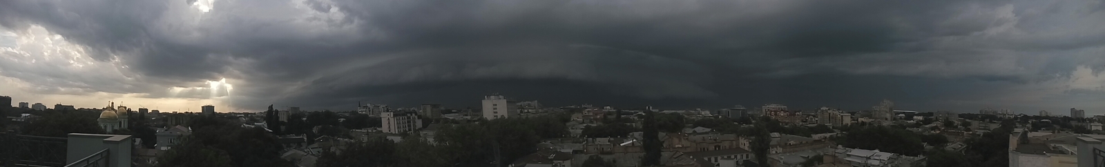 Like a thunderstorm came to Odessa yesterday. - My, Odessa, Thunderstorm, Sky, Clouds, Панорама