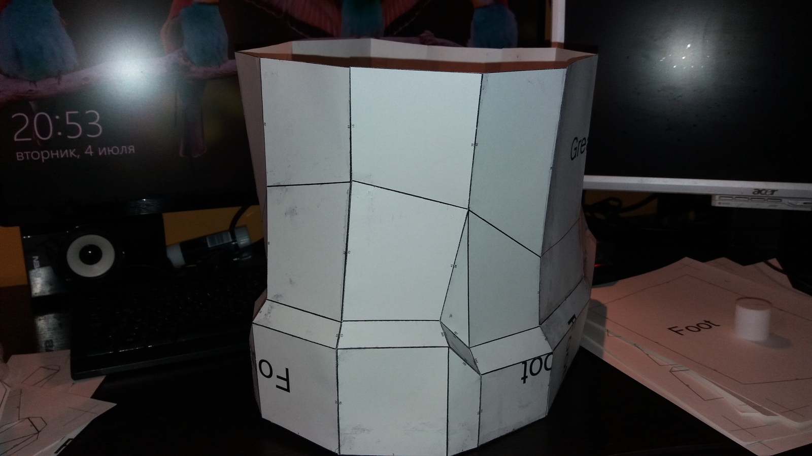 Paper modeling. Spacemarine armor. Part 2 - My, Pepakura, Paper modeling, Space Marine, Warhammer 40k, Papercraft, Longpost, 