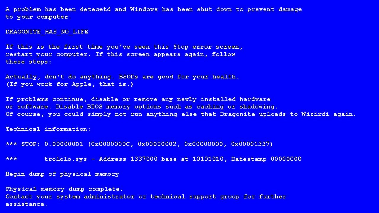 Meanwhile... - Picture with text, Humor, Blue screen of death