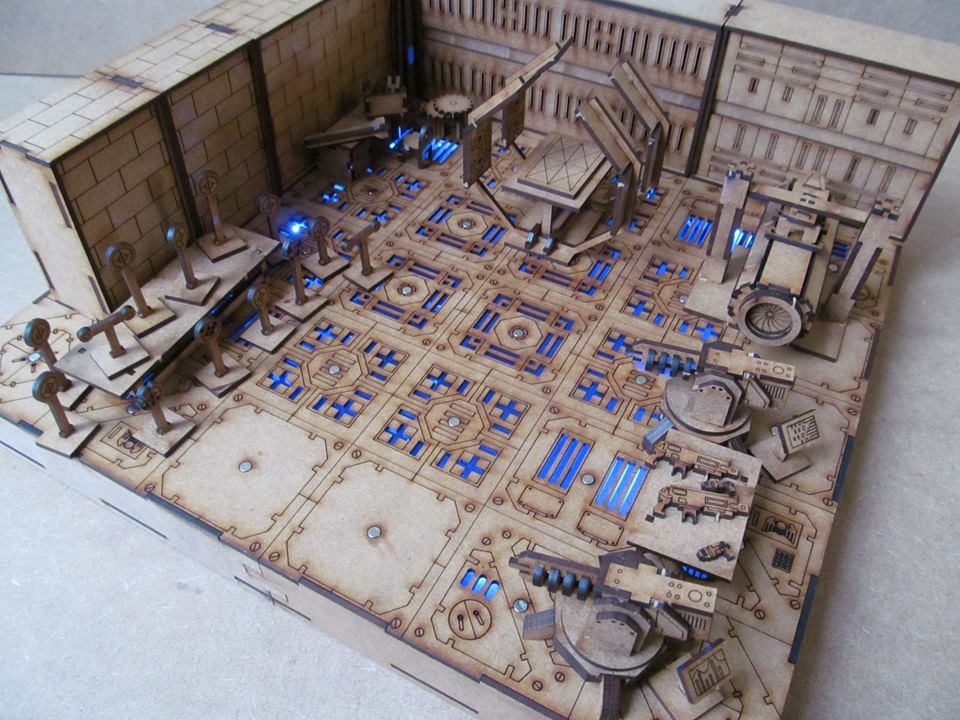 Terrain from mdf - Warhammer 40k, Terrane, Backlight, Laser cutting, Board games, Longpost