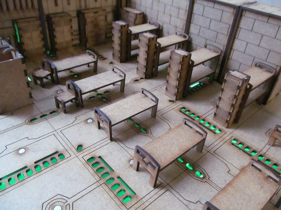 Terrain from mdf - Warhammer 40k, Terrane, Backlight, Laser cutting, Board games, Longpost