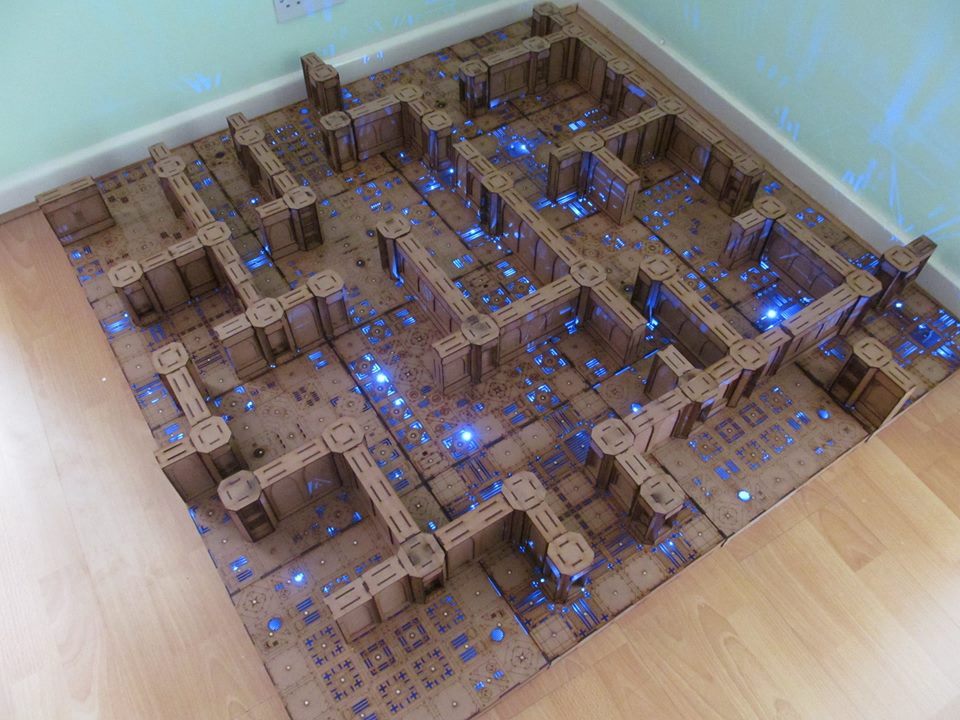 Terrain from mdf - Warhammer 40k, Terrane, Backlight, Laser cutting, Board games, Longpost