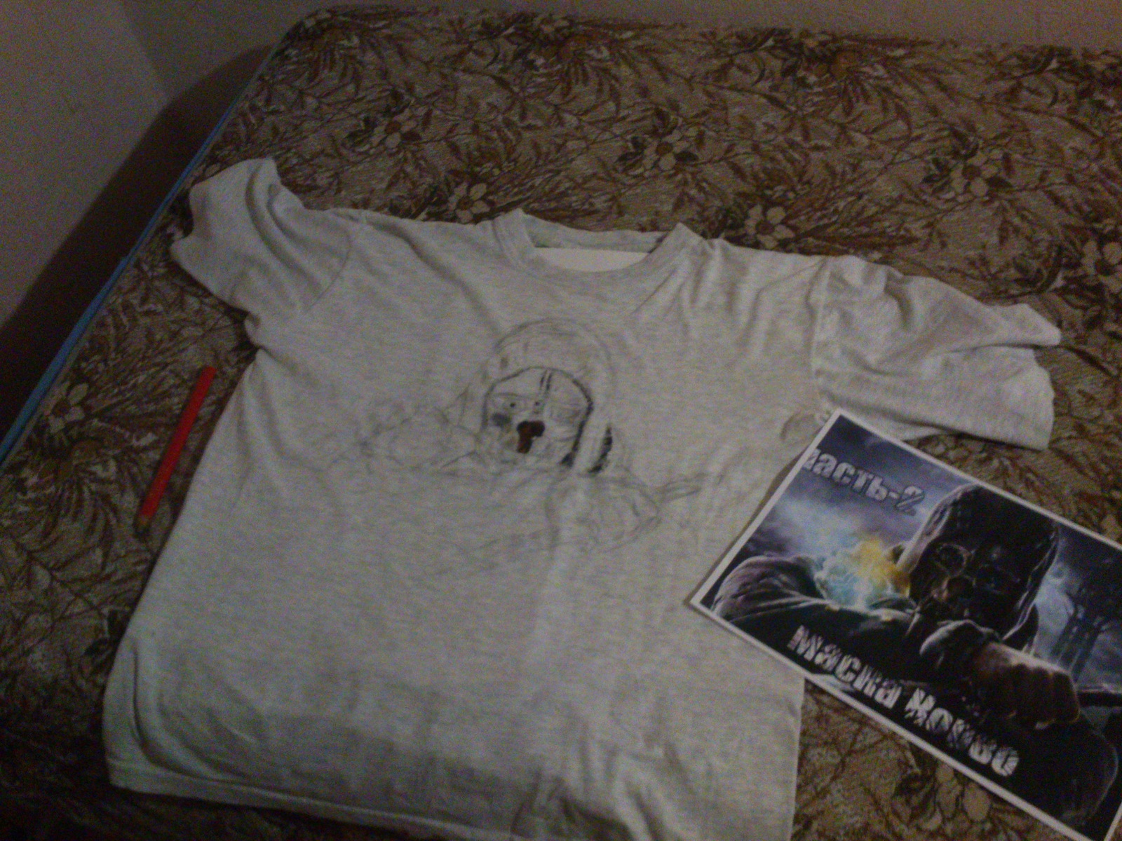 Corvo Attano on a T-shirt - My, Acrylic, Dishonored, Corvo Attano, , T-shirt, , Longpost, Error