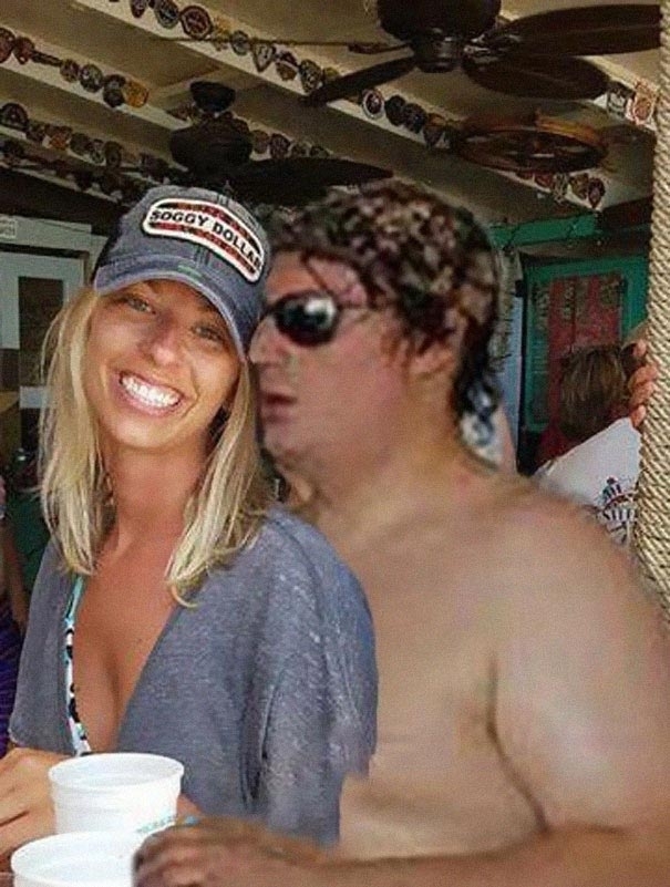 This couple asked photoshoppers to remove a pot-bellied man from their photo, and then it began - Photoshop master, Humor, Memes, From the network, Longpost