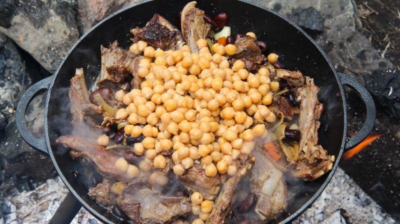 Lamb ribs with beans | VKAZANE - My, Vkazane, Meat, Food, Recipe, Ribs, Mutton, Video, Longpost