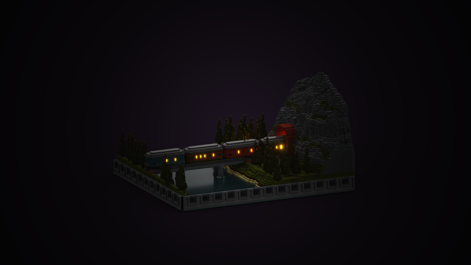 Last train to paradise... - My, Games, Pixel Art, Pixel, Magicavoxel, Gamedev, Voxelart, 3D, Longpost