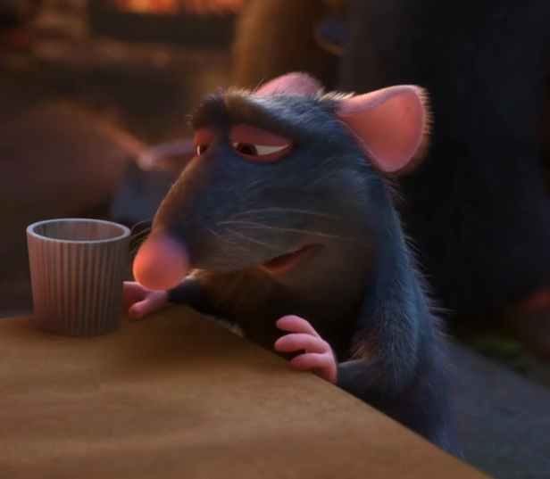 MovieDetails: In Ratatouille, Remy's cup is a lid of toothpaste - Film details, Ratatouille, Movies, Cartoons, Pixar