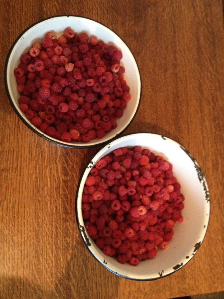 Sweet vitamins in your feed) Greetings from the Voronezh region! - My, Raspberries, Summer, Yummy, Vitamins, Voronezh region