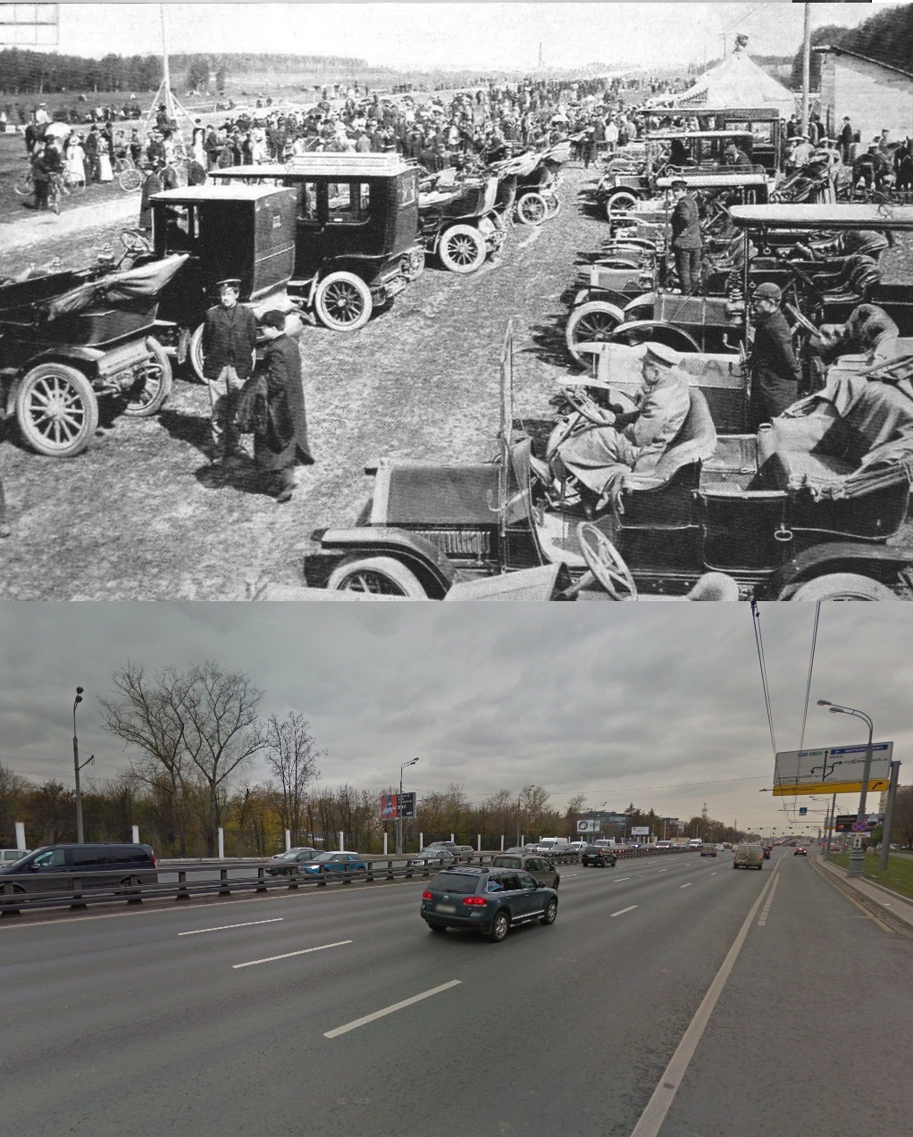 Leningradka 100 years ago and now - My, Moscow, Old photo, Pre-revolutionary Russia, Leningradka, Story, The photo, Comparison, Longpost, Российская империя