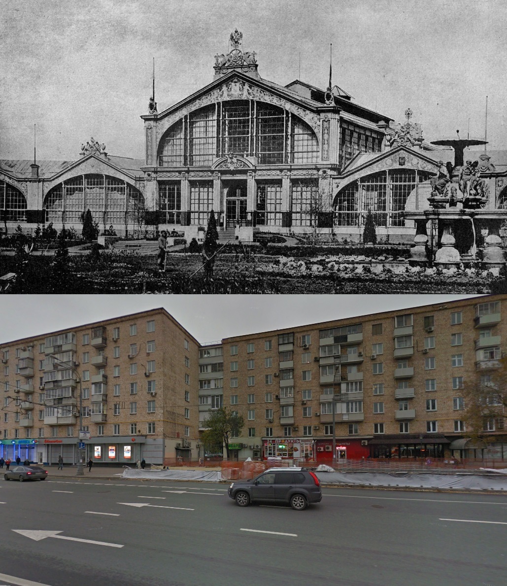 Leningradka 100 years ago and now - My, Moscow, Old photo, Pre-revolutionary Russia, Leningradka, Story, The photo, Comparison, Longpost, Российская империя