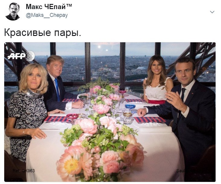 Somewhere in another, normal universe. - Donald Trump, Emmanuel Macron, Twitter, Politics