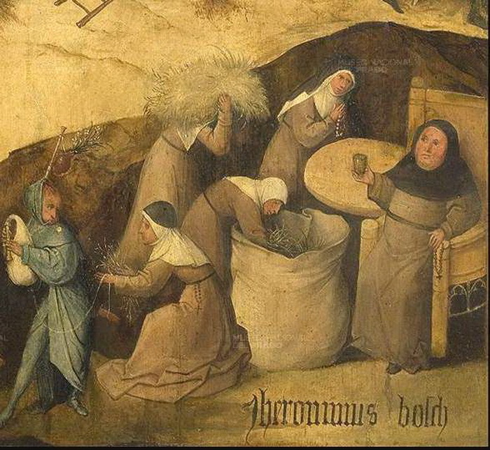 Carriage of hay. - Hieronymus Bosch, Painting, Greed, Allegory, Longpost