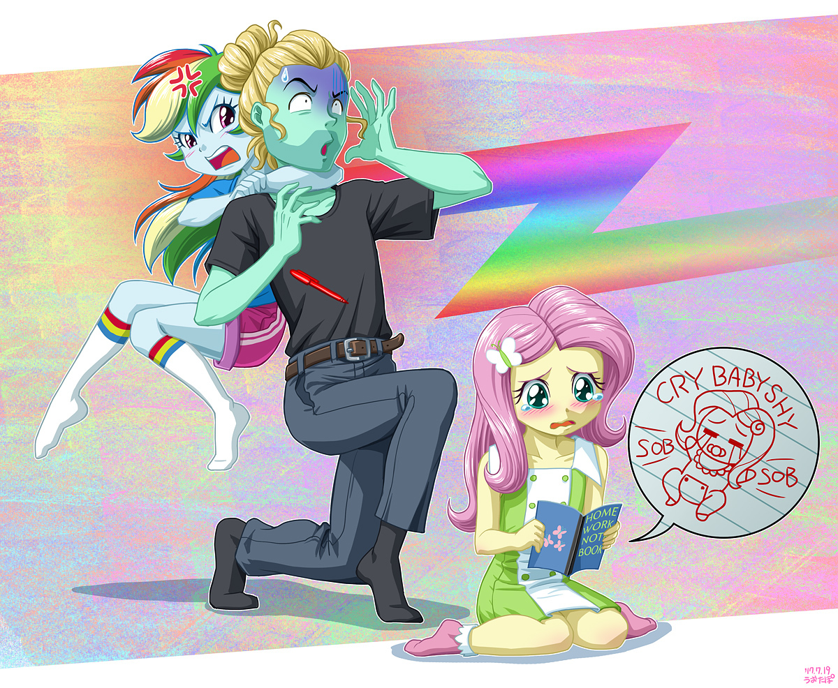 Inversion FS-ZB and RD - My Little Pony, Uotapo, Equestria Girls, Fluttershy, Rainbow Dash, Zephyr Breeze