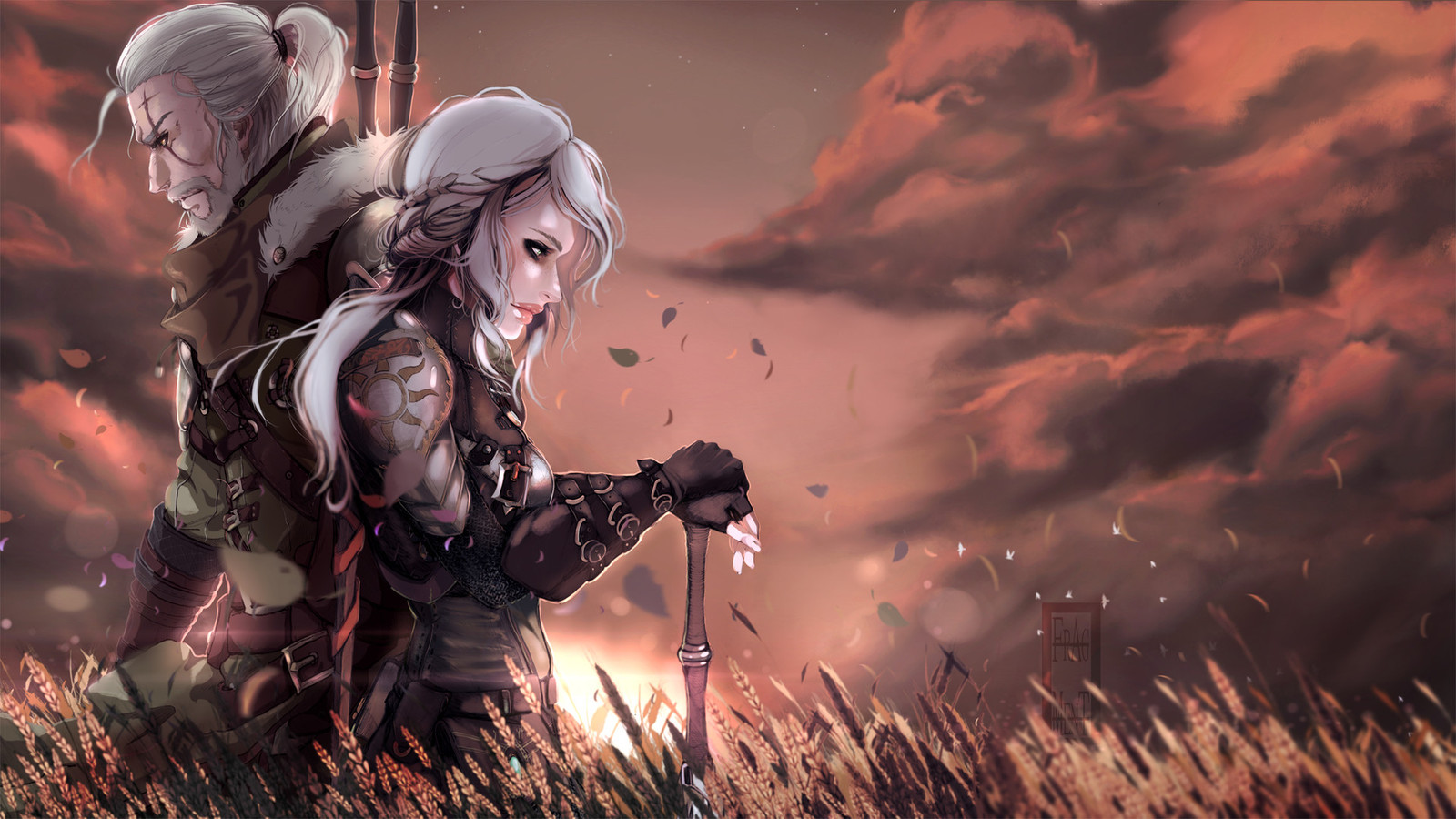 Geralt and Ciri - Art, Witcher, The Witcher 3: Wild Hunt, The Witcher 3: Wild Hunt, Ciri, Geralt of Rivia, Deviantart