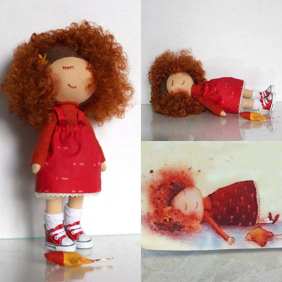 Distilling a picture into a doll - My, Textile doll, Needlework, Interior doll, The same, Toys, Identity