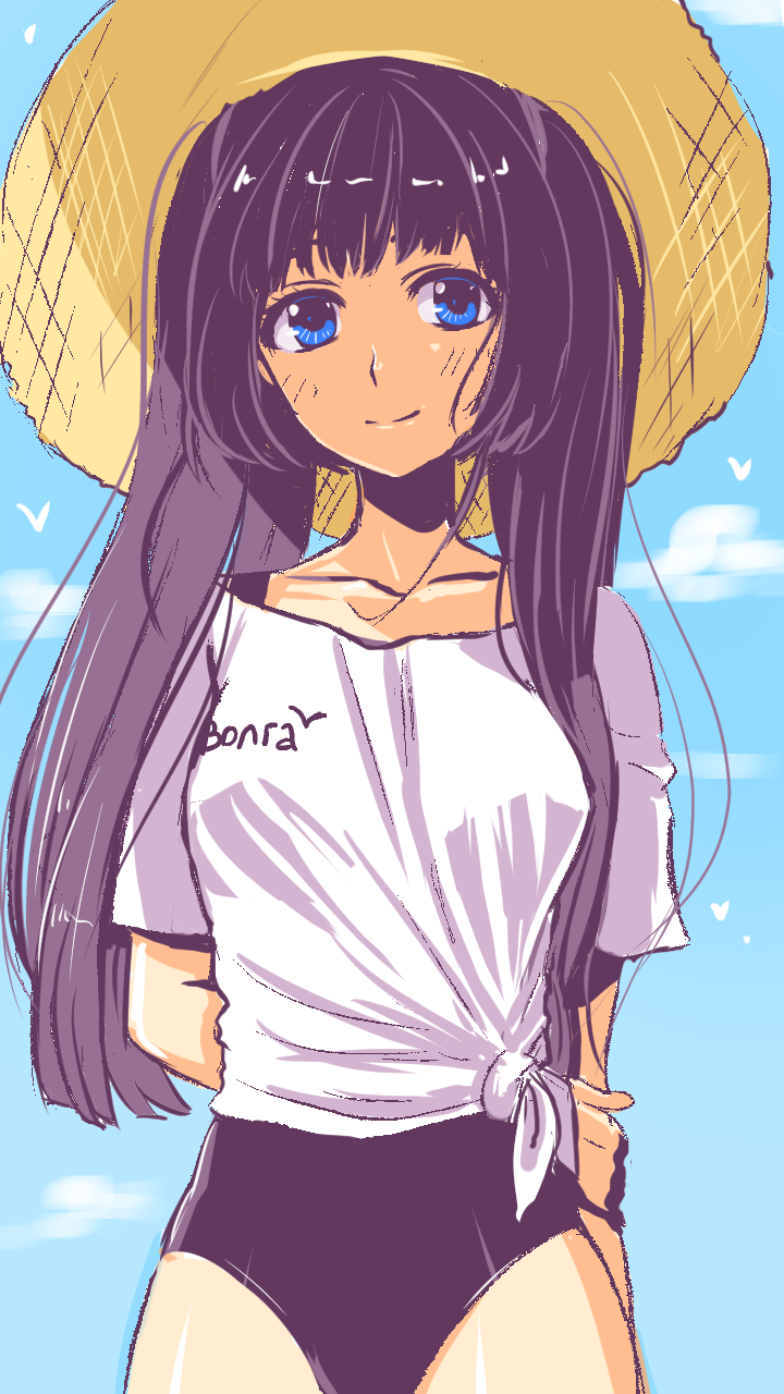 summer mood - My, Anime art, Anime, Not anime, Visual novel, Moonworks