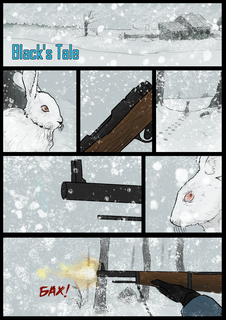 Black's Tale. - Longpost, Winter, Post apocalypse, Comics, My
