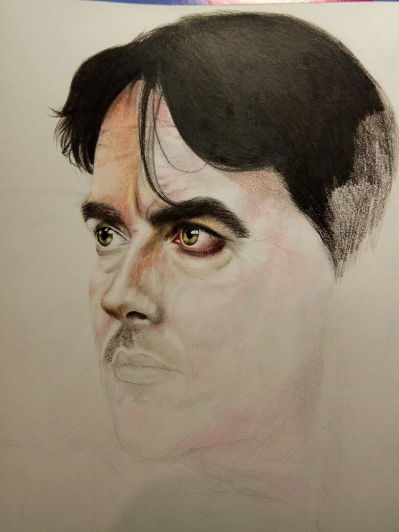 Careful process of drawing an ACTOR from NEW ZEALAND - My, Painting, Actors and actresses, Hobby, Drawing process, Self-taught artist, Beginner artist, Khabarovsk, Portrait, Longpost