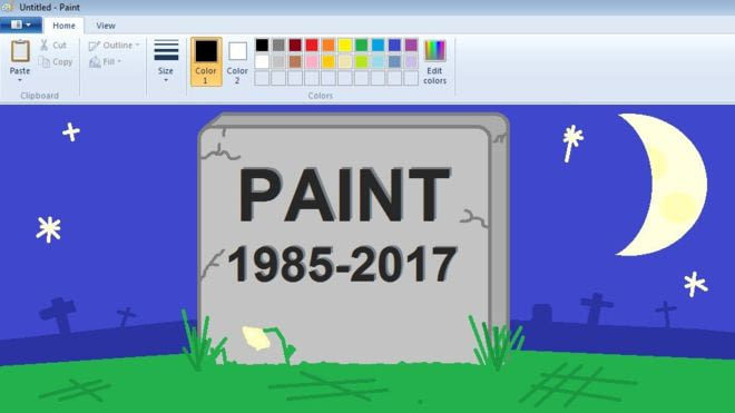 Microsoft has announced that the Paint update has been discontinued! - 9GAG, Paint