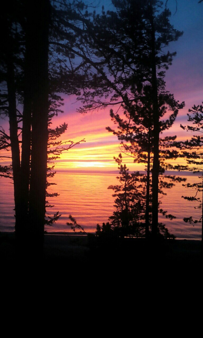 Yesterday's sunset on Lake Baikal - My, Like this, It happens, Longpost