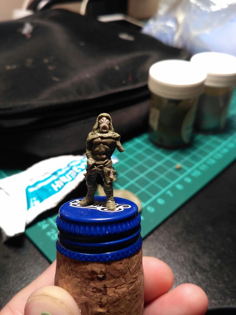 A brand new leper miniature (Leper) - My, Darkest dungeon, RPG, Miniature, Sculpture