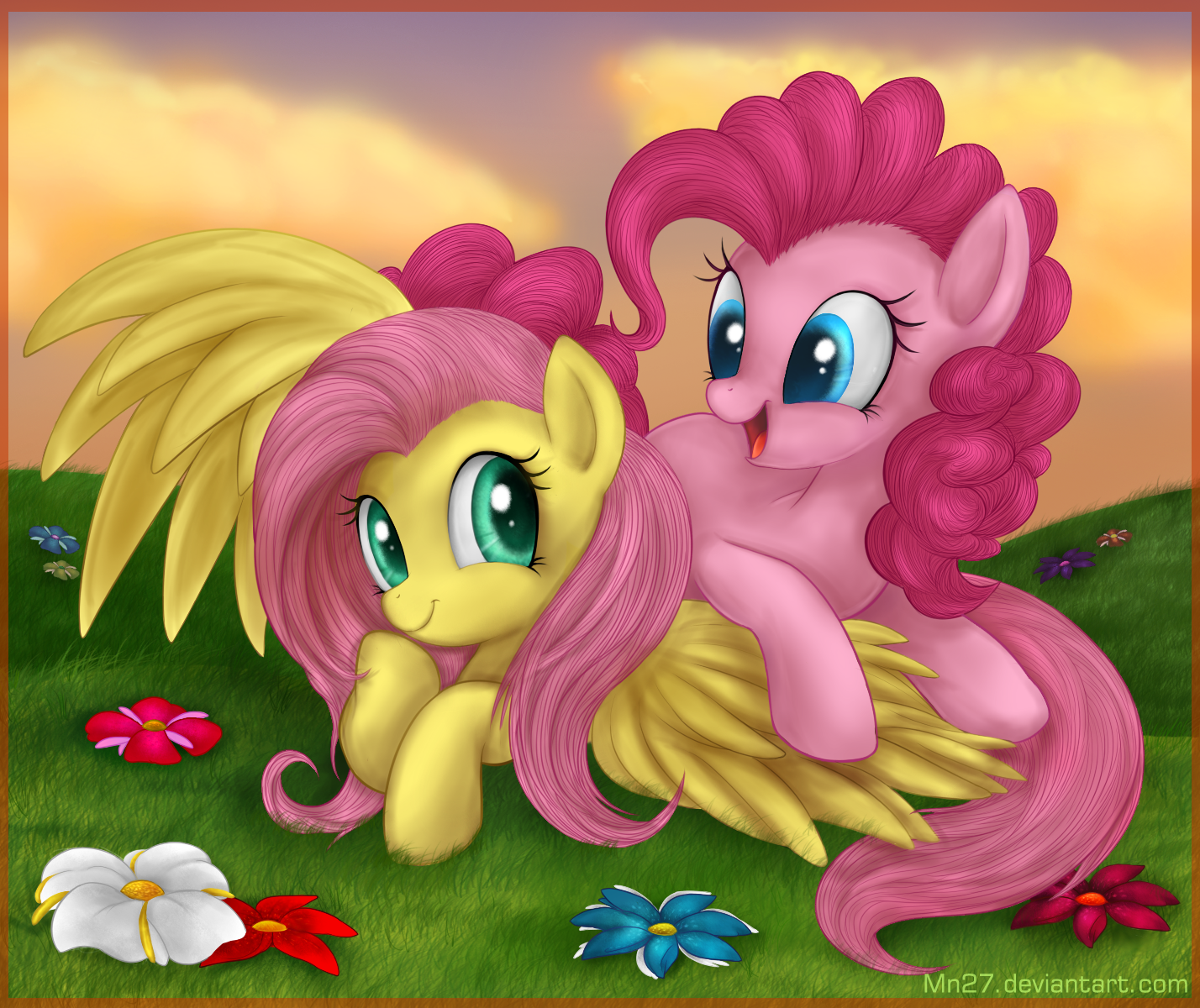 Blooming bliss - My Little Pony, PonyArt, Pinkie Pie, Fluttershy