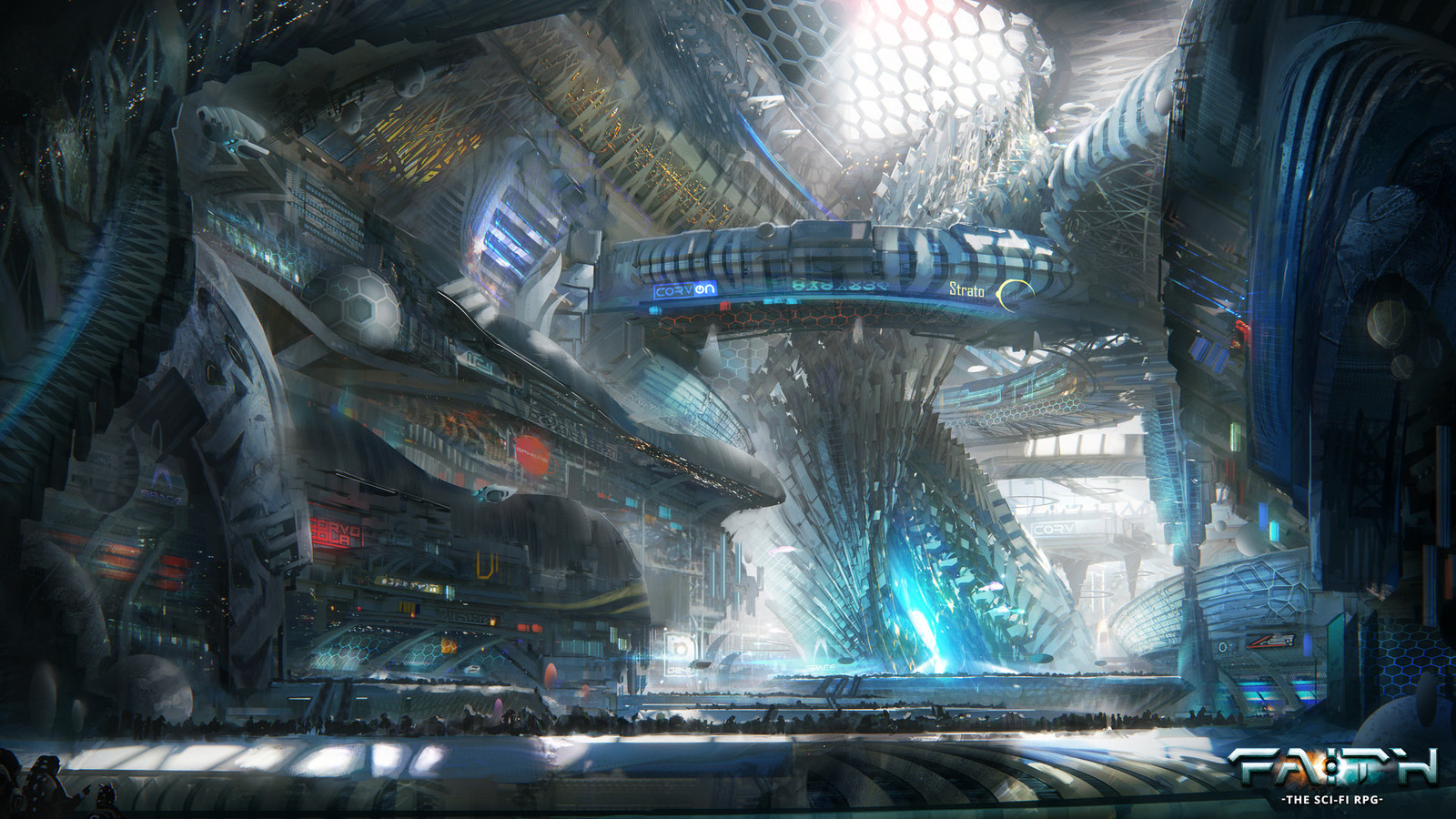 Cities of the future through the eyes of Leon Tucker - Concept Art, Artist, Illustrations, Fantasy, Art, Digital drawing