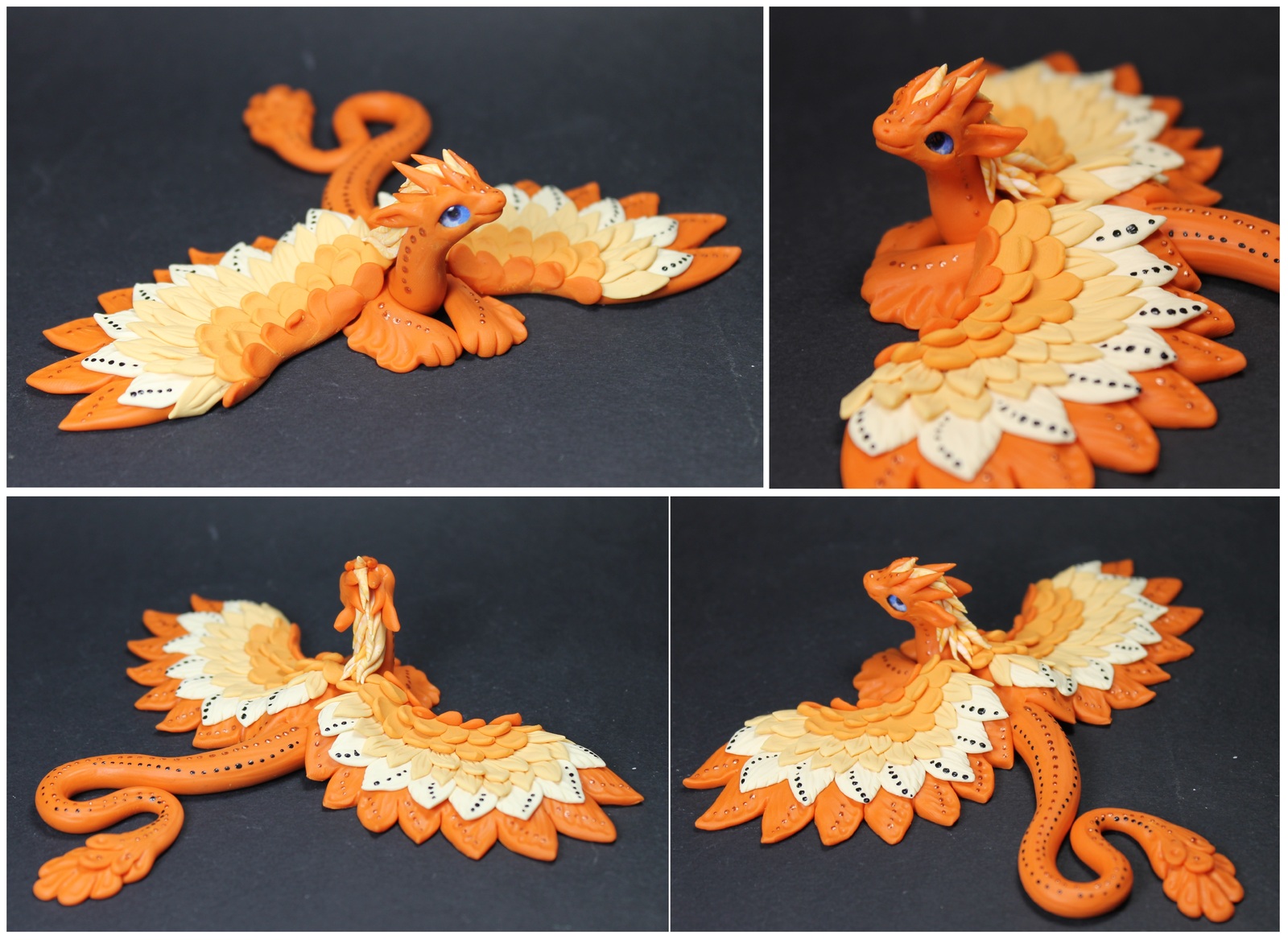 New dragons - My, Needlework without process, With your own hands, Polymer clay, Handmade, The Dragon, Flowers