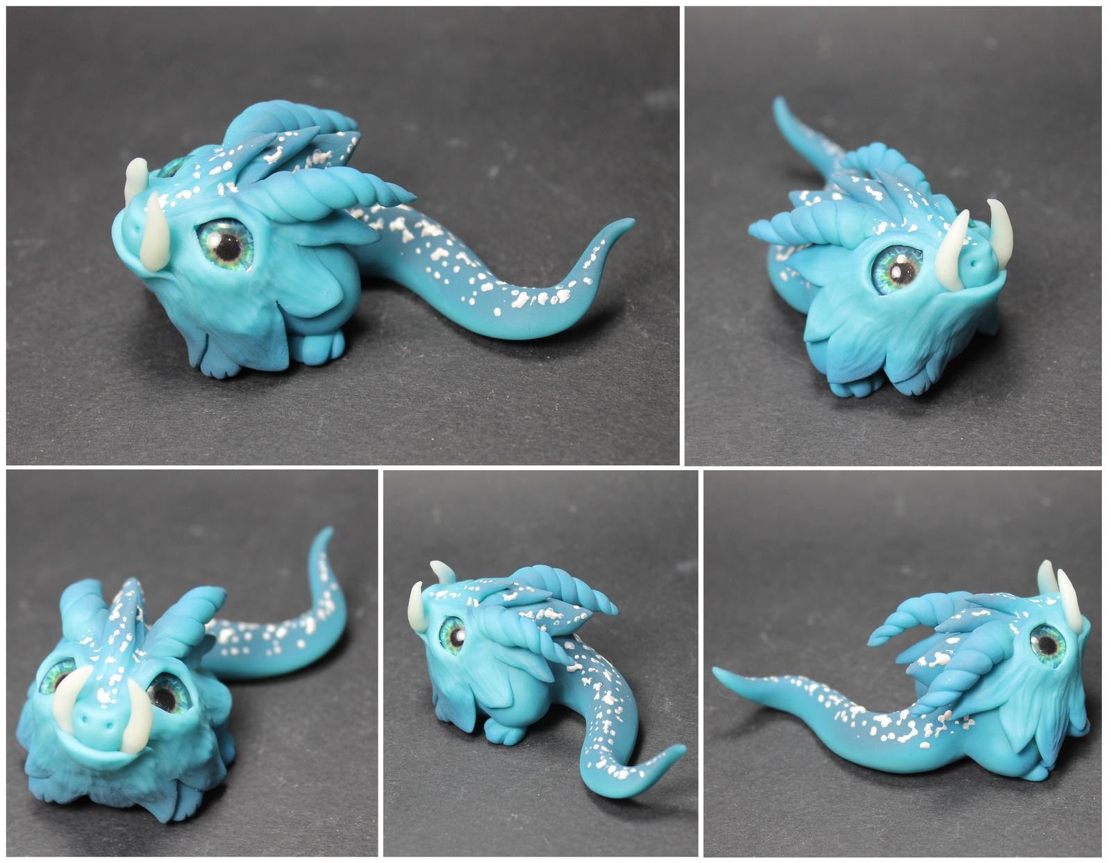 New dragons - My, Needlework without process, With your own hands, Polymer clay, Handmade, The Dragon, Flowers