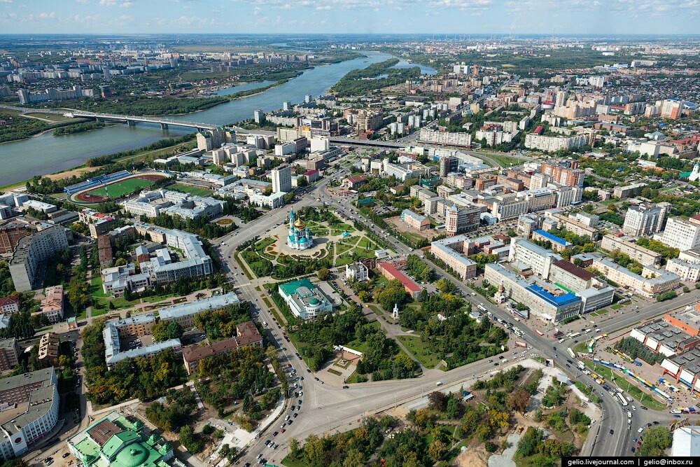 Омск с высоты птичьего полета - Омск, Высота, Аэросъемка, Лето, Длиннопост