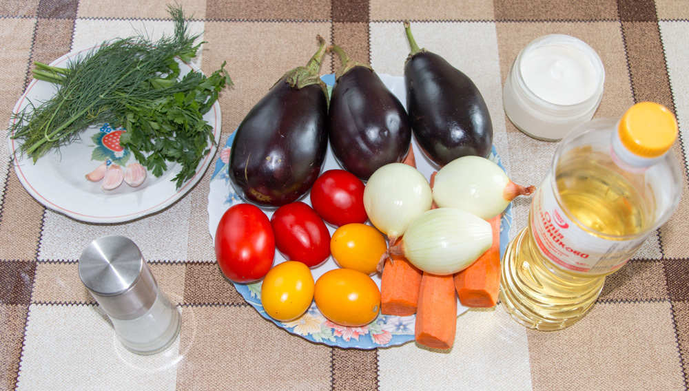 Layered eggplant and tomato salad - My, Recipe, Salad, Video recipe, Cooking, Food, Video, Longpost