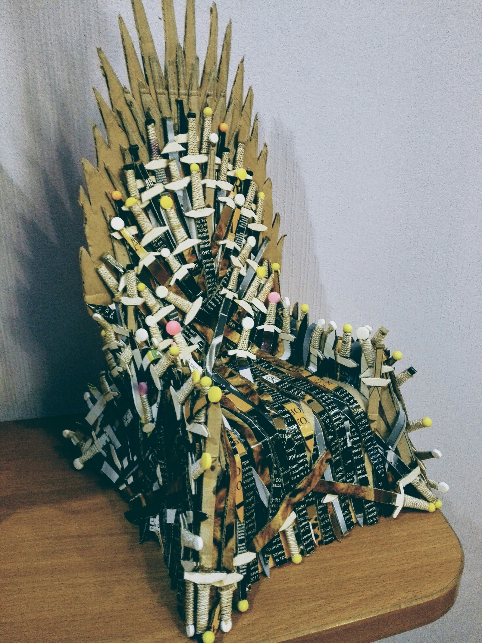 The Iron Throne from Game of Thrones - My, Game of Thrones, Handmade, Crafts, With your own hands, Longpost