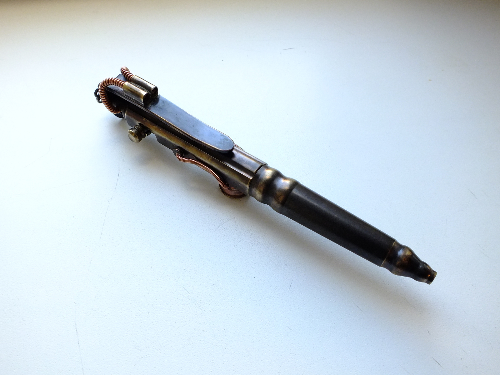 Шариковая авторучка стимпанк) - Моё, Ручка, Стимпанк, Steampunk pen, Рукоделие без процесса, Длиннопост