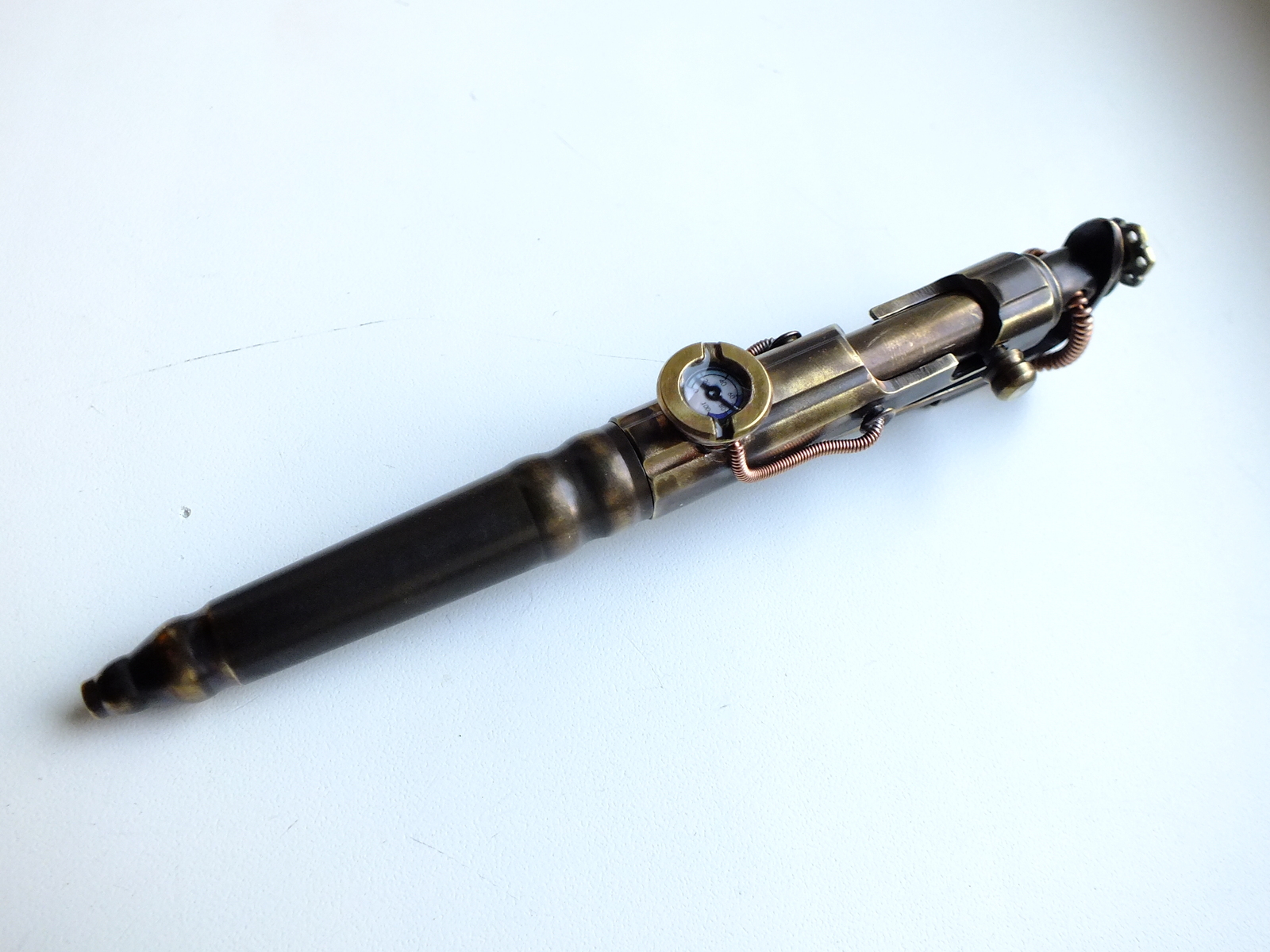 Шариковая авторучка стимпанк) - Моё, Ручка, Стимпанк, Steampunk pen, Рукоделие без процесса, Длиннопост