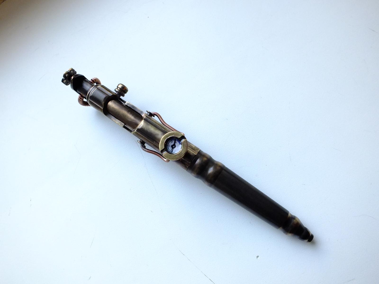 Шариковая авторучка стимпанк) - Моё, Ручка, Стимпанк, Steampunk pen, Рукоделие без процесса, Длиннопост