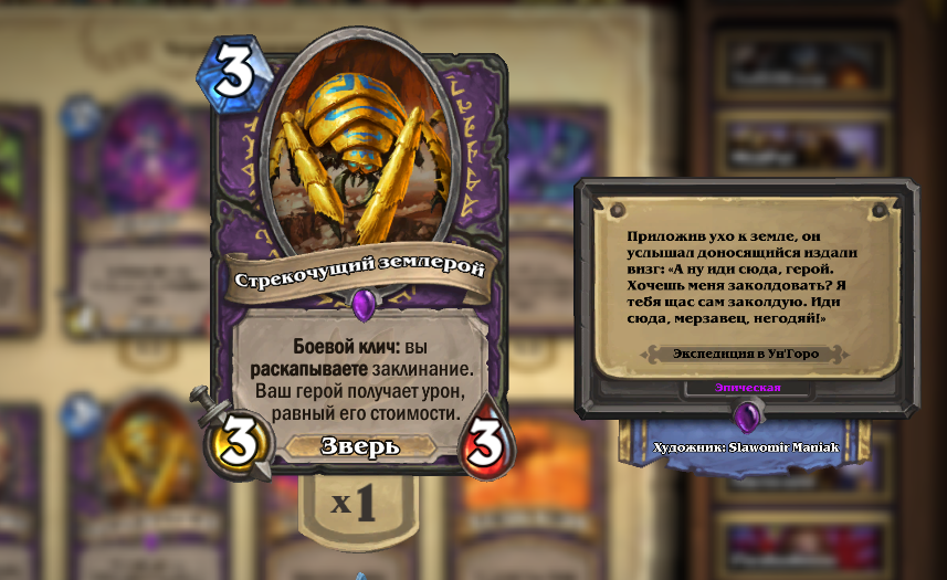 The case when developers have a sense of humor - Hearthstone, , Blizzard, Screenshot, 