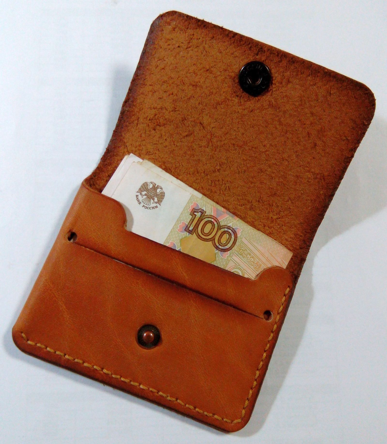 Wallet - My, Leather craft, With your own hands, Leather, Longpost