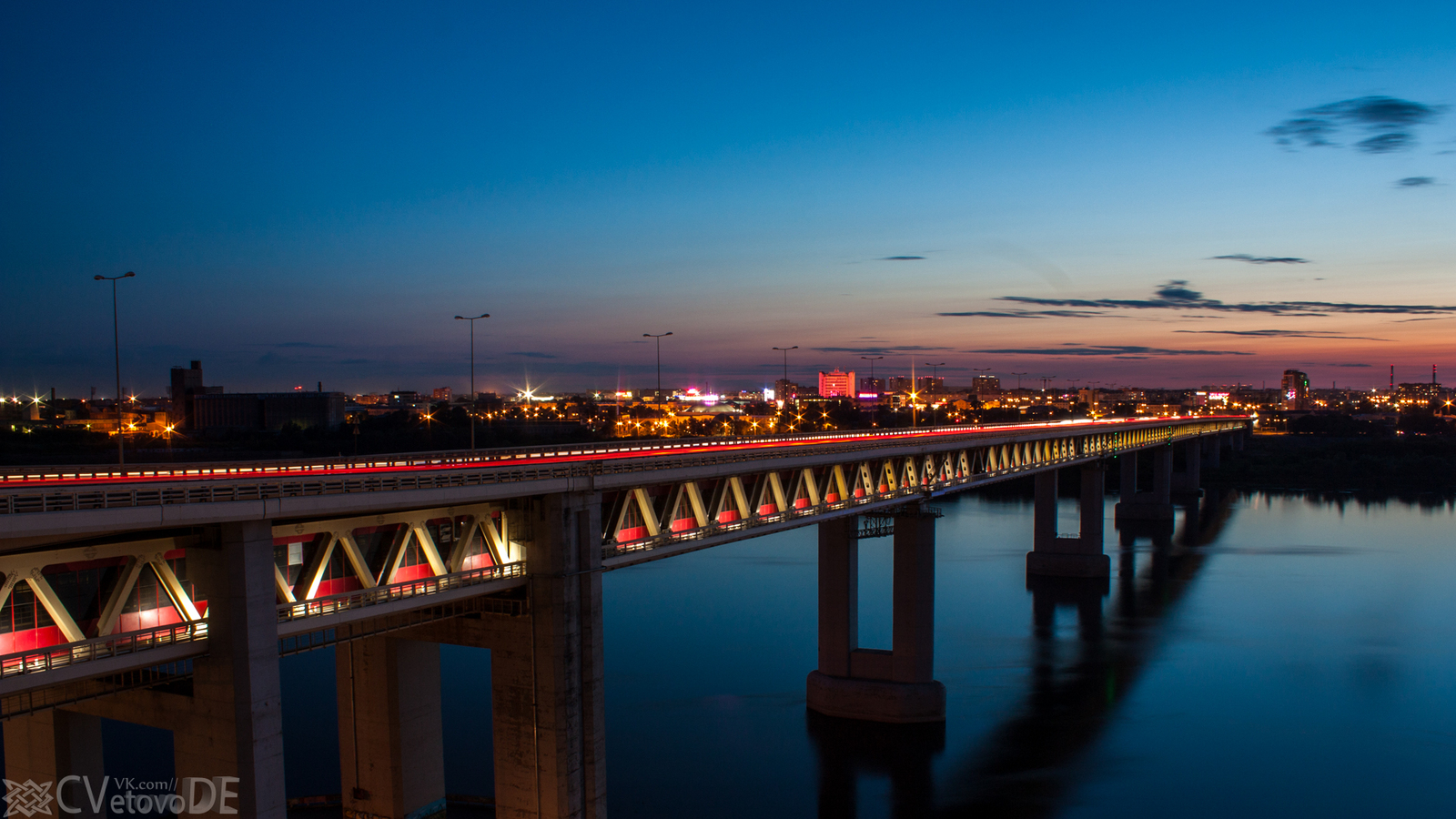 Нижегородский метромост. - Моё, Метромост, Закат, Хочу критики, Нижний Новгород