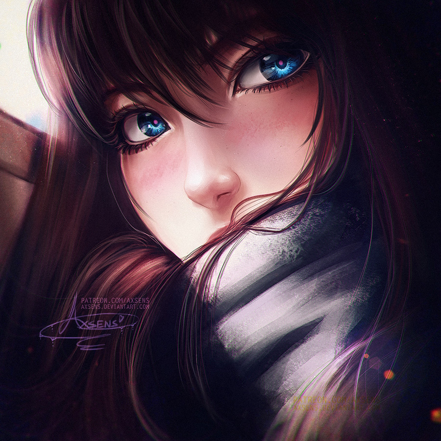 The Look - Anime art, Anime, Anime original, Axsens