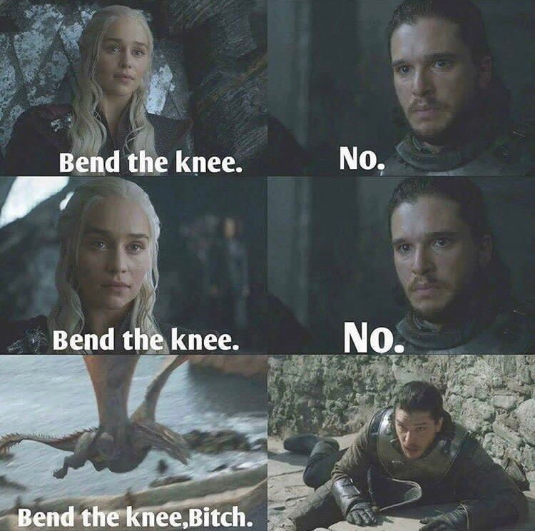 kneel - Game of Thrones, Jon Snow