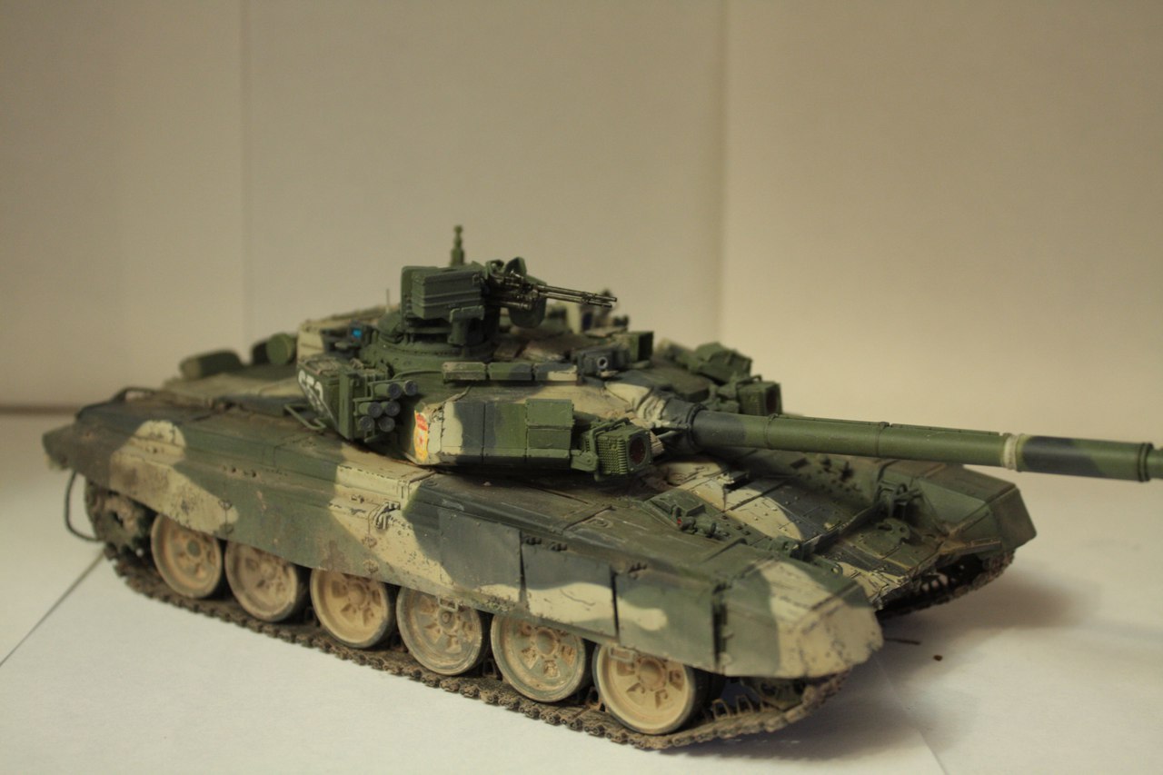 Model of the Russian main battle tank T-90A - My, Modeling, Tanks, Russian army, t-90, Meng, Longpost, Army